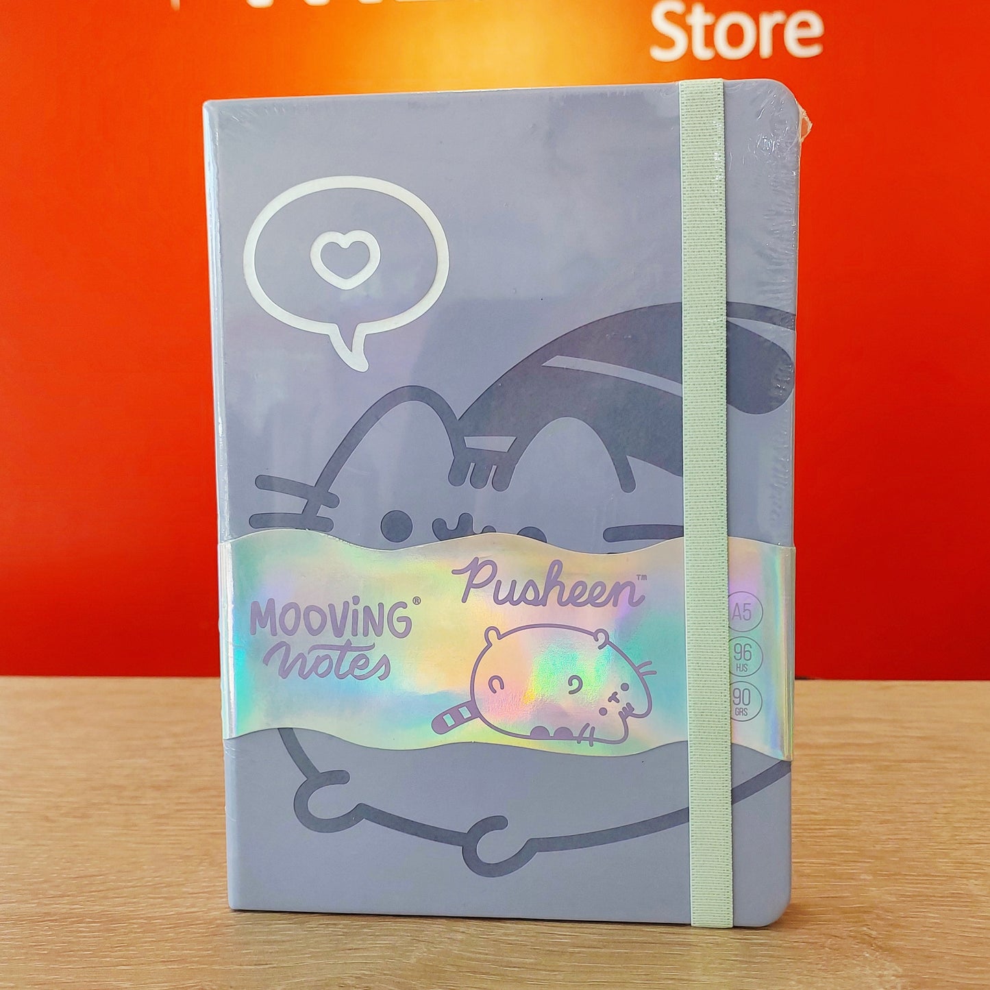 Mooving Notes A5 Tapa dura rayado Pusheen