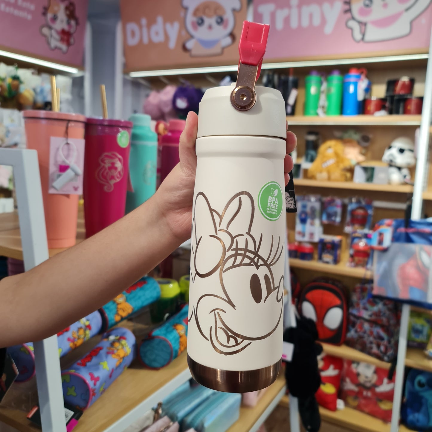 Botella Minnie Disney insulada con mango