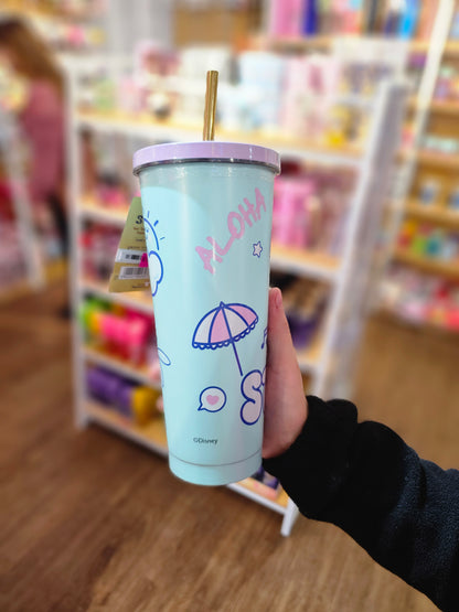 Vaso Tumbler Disney Stitch Vibes 700ml + Bombilla Metálica