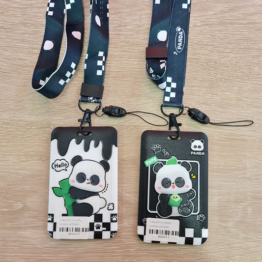 Lanyard con Porta credencial Panda