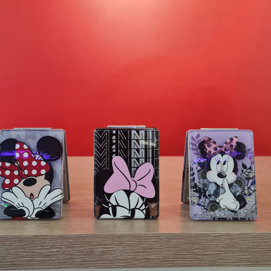 Espejo de cartera Minnie con Glitter Disney