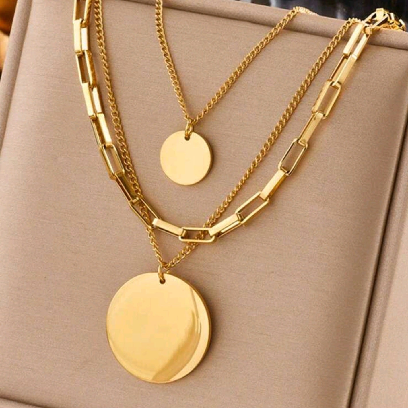 Collar Acero Inoxidable Tres capas