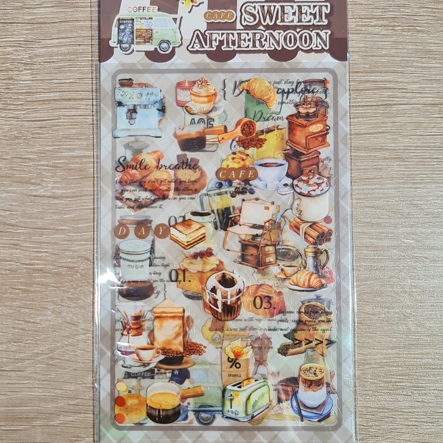 Set Stickers cafetería vintage